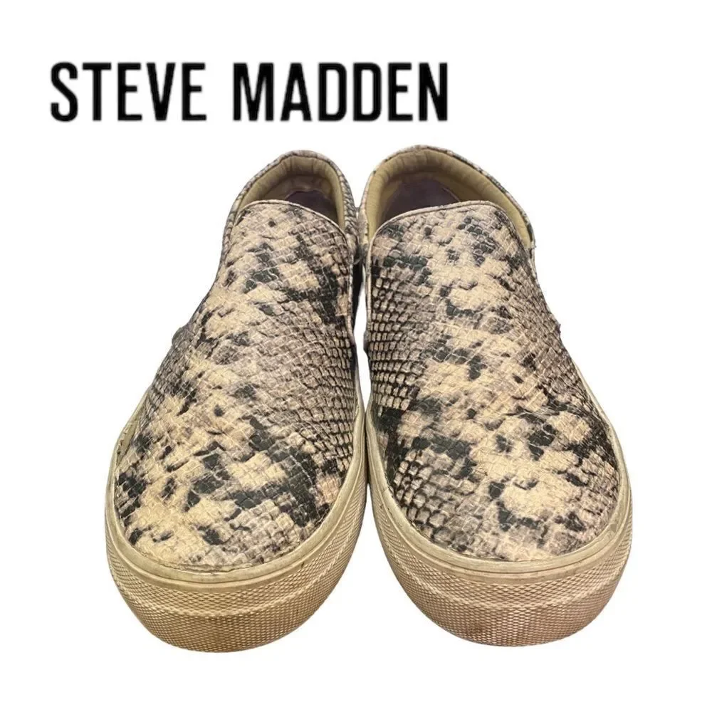Steve Madden Gills Snake Slip-on Women's Loafers Sneakers 9.5
